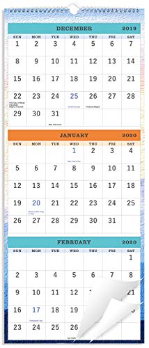 2020 Wall Calendar - 3-Month Display Vertical Calendar, Calendar Planner 2020, 11