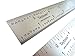 Taytools 6 Inch Rigid Machinist Rule Ruler Hardened Spring Steel 4R Graduations in 1/8, 1/16, 1/32 and 1/64 Inches MRSAE
