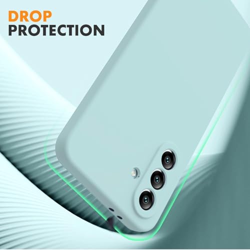 Image of DIZORO Microfiber Candy Cover for Samsung Galaxy M36 5G Full Camera Protection Premium Liquid Silicon Back Case Flexible Bumper Case for Samsung Galaxy m36 5G (Mint)