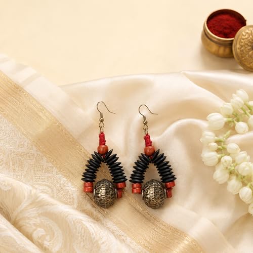 Image of Handcrafted Bohemian & Ethnic Earrings Collection for Women - Artistic, Nature-Inspired Statement Designs in Studs, Drops & Chandeliers