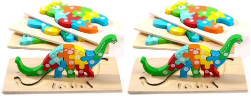 Image of Montessori Mama Wooden Toddler Puzzles for Kids Ages 3-5, Montessori Toys for 3 Year Old, Animal Toddlers Toys Ages, 8-Pack Learning Toddler Puzzle