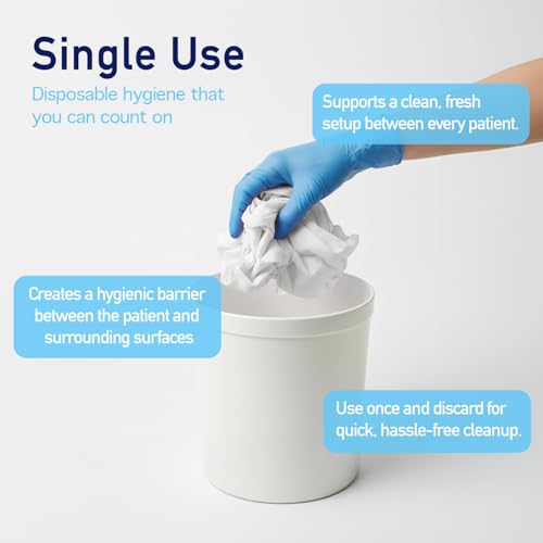 Image of Dynarex Disposable Drape Sheets - 40 inch x 60 inch (Case of 100), White, 2-Ply Tissue Paper for Patient Privacy, Exams, and Procedures