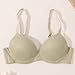 Deep V Neck Bras for Women Support Push Up Wireless Lightweight Bra Fashion Everyday Basic Bralettes Green