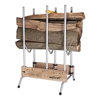 wolfcraft Sägebock - klappbar - Robuster & stabiler Holzbock - schnelles & sicheres Zuschneiden von Brennholz mit der Kettensäge - inkl. Auswurfsicherung/Tragkraft: 150 kg - Made in Europe - 5121000