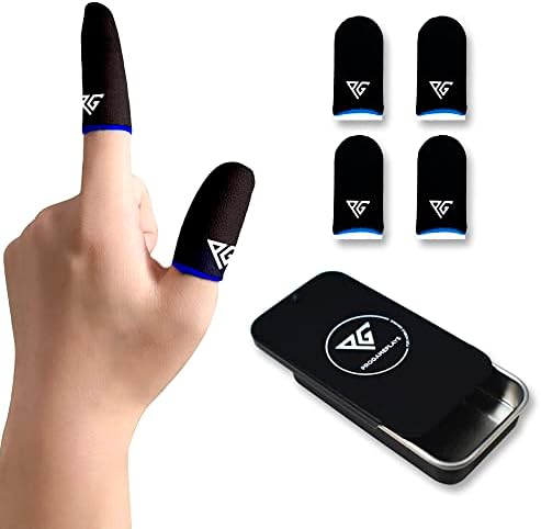 Progameplays Finger Sleeves for Gaming, Pubg Cod Mobile Phone, Breathable, Anti Sweat, Anti Dryness, Gaming Phone Compatible, Ultra Sensitive Finger Gloves (Hybrid Mixed)