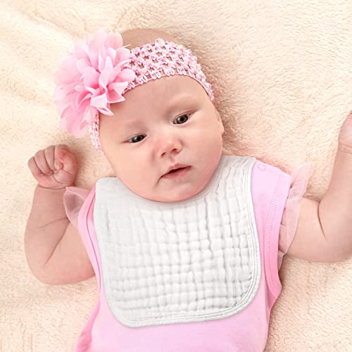 Tallew 8 Pack Baby Burp Cloth Muslin Sets Unisex Bibs Muslin Burp Cloth Cotton Burp Rags Absorbent Soft Burping Cloth(Bright Color) #TOP5