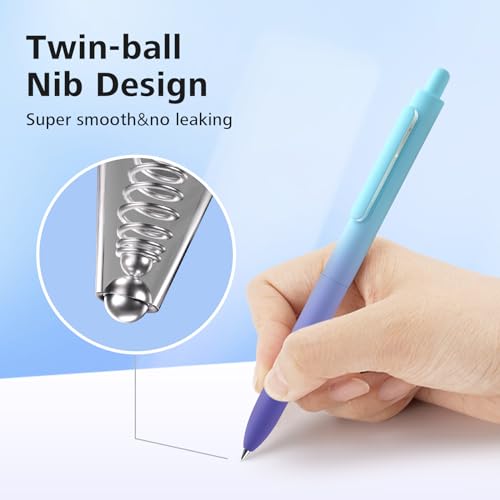 Bolígrafos de tinta gel retractiles WRITECH 8 unidades tinta negra miniatura 4