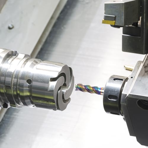 QUARKZMAN Hartmetall-Vierkantfräser, 1/4 Zoll Durchmesser, diamantähnlicher Kohlenstoff beschichtet, 4-schneidiger Fräser, für Aluminium, Kupfer und Nichteisenmetalle