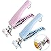 2 Pezzi Pinza Teglie Acciaio Inox, Pinza Teglie Prendi, Piatto Caldo Ciotola Pinza, Anti-Caldo Gripper, Pinza Anti-Hot Acciaio Inox, Per Spostare Piastra Riscaldante, Pentola, Microonde, Rosa e Blu