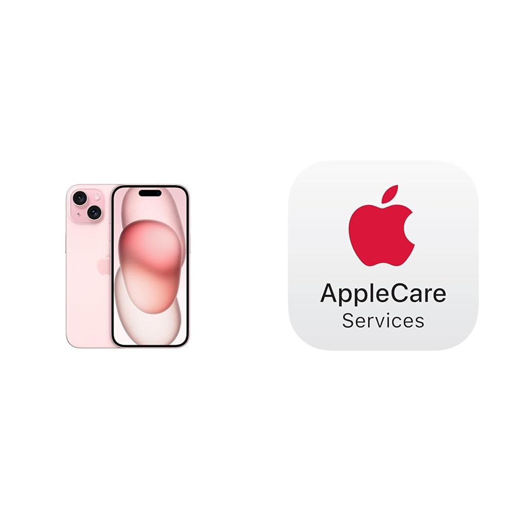 Apple iPhone 15 (128 GB) - Pink with Protect+ with AppleCare