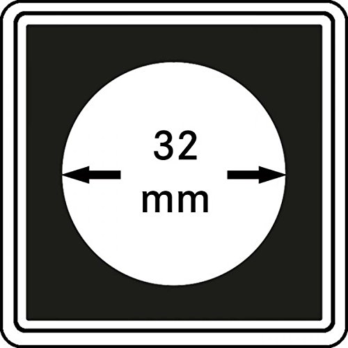 Preisvergleich Produktbild Lindner 2240032 Münzkapseln CARRÉE 32 mm, 4er Pack
