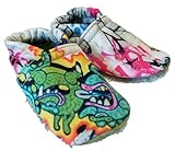 Krabbelschuhe Lauflernschuhe Grafitti Hausschuhe Softshell/Leder Handmad (29, EU Schuhgrößensystem, Kleinkind, Numerisch, M, 19)