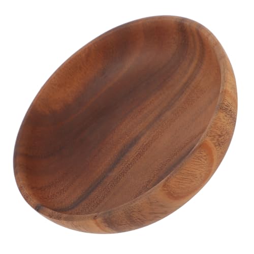 COLLBATH Wooden Serving Plate Food Serving Plate Wood Plate Sauce Dishes for Dipping Wood Dish Home Dessert Plate Breakfast Plates Home Plates Condiment Containers Wooden Plate Round Plate