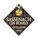 Outlander Sassenach Car Window Sign | Official Outlander Decorative Collectible | Measures 5.25 Inches Square | Car Accessories for Man