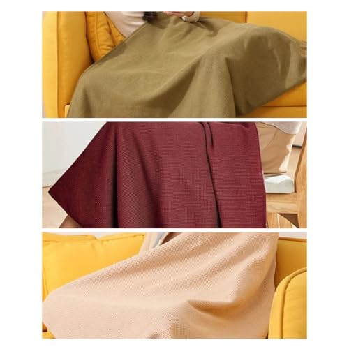 2027 New Heated Shawl Wraps for Women Men USB Powered Heating Blanket Beige - image 8