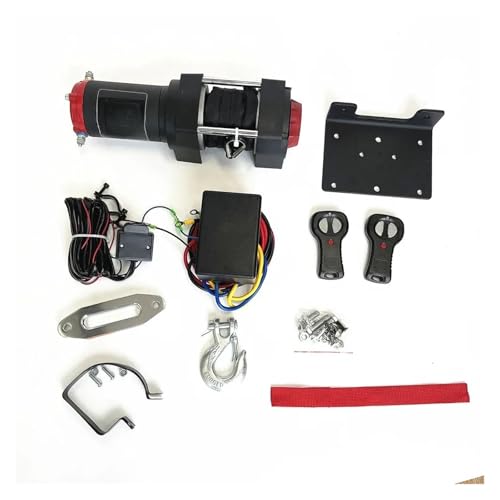 Winche eléctrico 3000LBS 12V con cuerda sintética miniatura 4