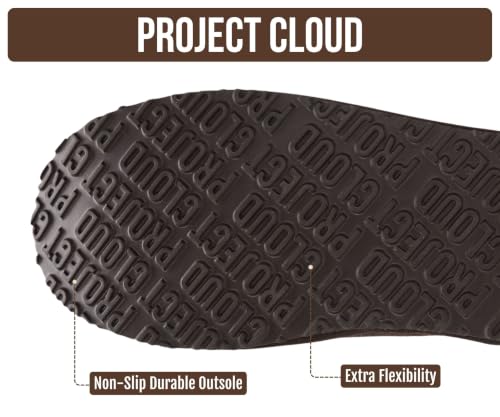 Image of Project Cloud Men's 100% Genuine Leather Shearling Memory Foam Slippers