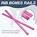 PATIKIL 1 Pair Rib Bones Rails, Stable and Flexible Skateboard Rails for Deck with Screws Reduce Friction for Long Board Skateboard(Pink)