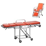 ZEIA3 Krankenwagen-Trage-Stuhl-Aluminiumlegierung EMS-Notfall-Trage Leichter Patiententransport-medizinische Bahren-Schiebewagen für Krankenhaus-Klinik-Zuhause-Gewichts-Kapazität 350 lbs
