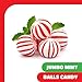 Jumbo Mint Balls - 2 Pound Bulk Pack - 90 Count - Peppermint Hard Candy Individually Wrapped - Classic Peppermint Candy for Jars, Gifting, and Holiday Favors