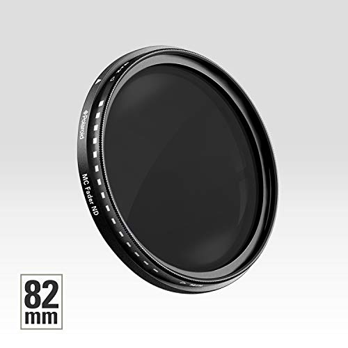 Polaroid Optics 82Mm Multi-Coated Variable Range [Nd3, Nd6, Nd9, Nd16, Nd32, Nd400] Neutral Density Fader Filter Nd2-Nd2000 - Compatible W/ All Popular Camera Lens Models #TOP7