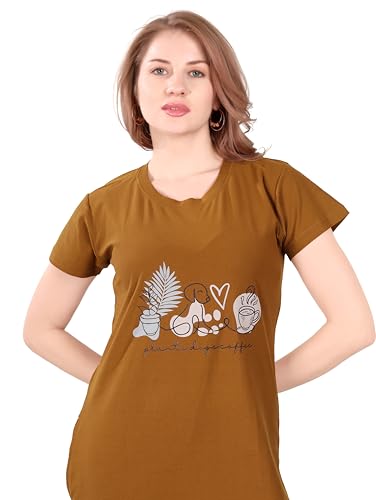 Image of Printed Knee Length Pocket Night Dresses for Women | Cat Lovers | Premium Soft Cotton Nighty | Sky Blue