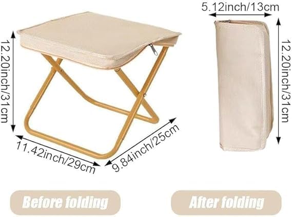 Folding Stool – Mini Outdoor Camping Chair | Portable Lightweight Foldable Stool with Carry Bag | Durable Slacker Seat for Fishing, Hunting, Travel, Hiking & Picnics 1