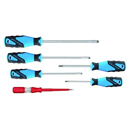 GEDORE C 2150-60 PH-06 Schraubendrehersatz 6-TLG, inkl. Phasenprüfer, Blau