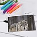 Wolf in The Snow Coin Purse Small Cash Coin Purse Pouch Mini Canvas Change Purse with Zipper Cute Coin Pouch Fashion Coin Wallet Slim Cash Change Wallet for Cards Keys Lipsticks