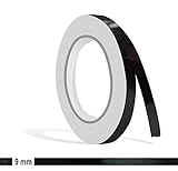 Zierstreifen Folie Aufkleber 10m schwarz 9mm Glanz Auto Boot Jetski Modellbau Vinyl Dekorstreifen