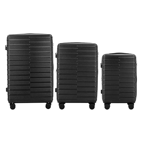 Image of IZOD Romeo 3 Piece Expandable Hardside Luggage Set, Black