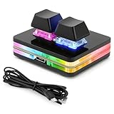 aikeec Black 2-Key OSU Hot Swap Game Keyboards USB Wired RGB Mechanical Keypad,Autonomous Programming Macro with Software Switches