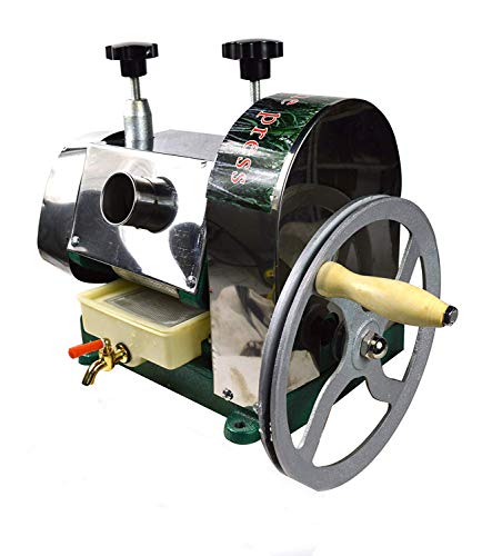 INTBUYING Commercial Manual Sugar Cane Ginger Masticating Juicer Press Juicer with Knives Wooden