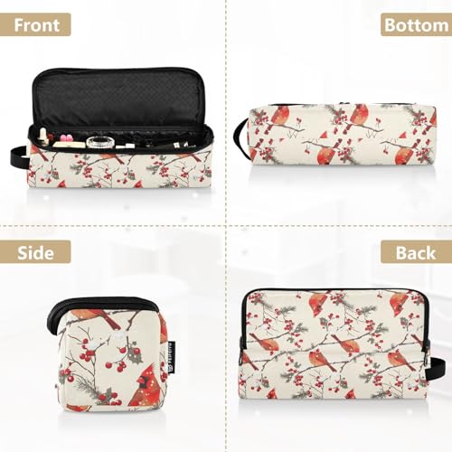 Bolsa de viaje con diseño Marble Rosehip Berries para herramientas de cabello, resistente al calor, con mat de protección para planchas, rizadores y accesorios de cuidado capilar miniatura 5