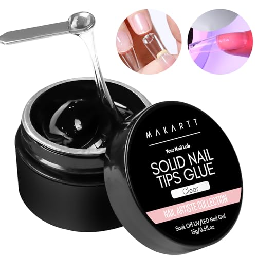 Makartt Solid Nail Glue Gel: Clear Long-Lasting Adhesive for Fake ...