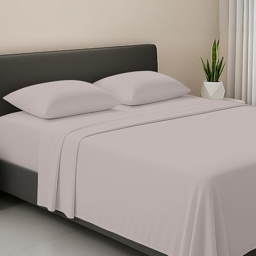 SGI bedding RV King Size Light Gray Soft Brushed Luxury Microfiber 4 Piece Sheet Set- Easy Care Super Soft & Breathable Cool 15 Deep Pocket Fade Wrinkle Stain Resistant