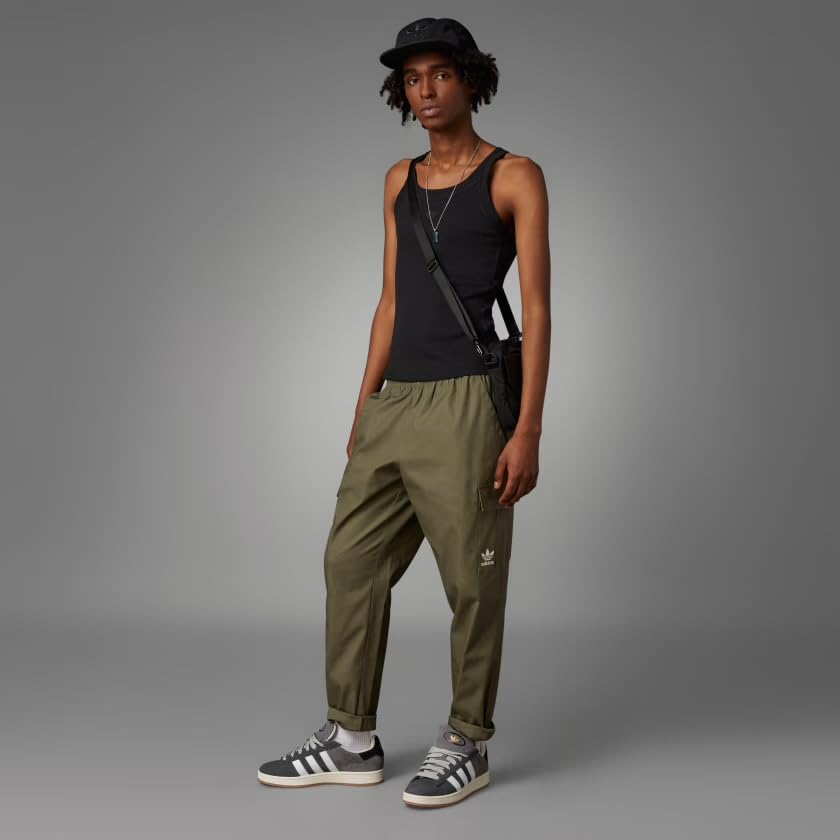 adidas Originals Men's Enjoy Summer Cargo Pants, Olive Strata, Medium3