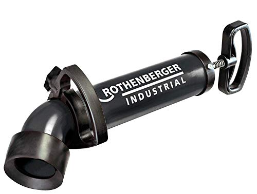 ROTHENBERGER Industrial RoPump Power zuigbuisreiniger incl. 2 adapters, sifon- en afvoerkanalen in keuken, badkamer, toilet, 1500002695