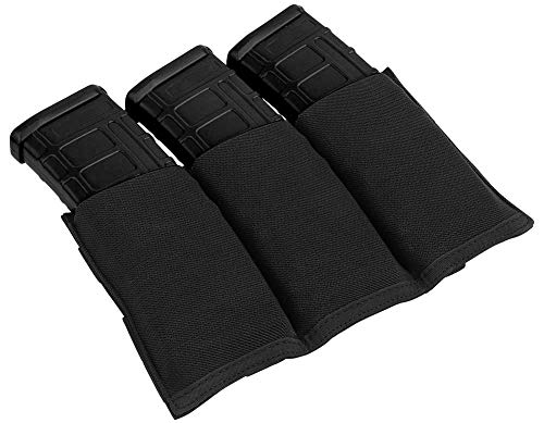 Krydex Molle 5.56Mm Triple Magazine Pouch Speed Mag Pouches For .223 5.56 Magazine (Black) #TOP1