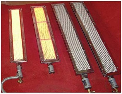 Miniatura 6 de Quemador infrarrojo para barbacoa de acero inoxidable, cerámica, quemador de gas, quemador de cerámica infrarroja (cuadrado 13.1 x 3.9 pulgadas)