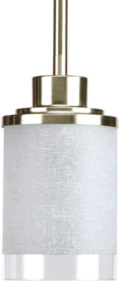 Progress Lighting Alexa Brushed Nickel Mini Transitional Bell Pendant
