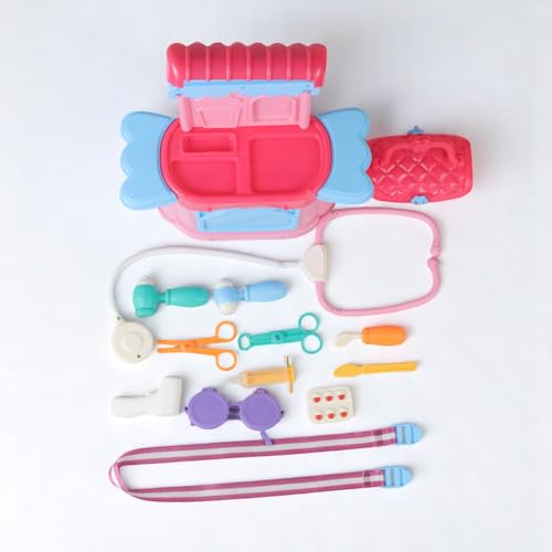 Image of GENIE'S TOY BUS Peppa Pig Doctor Play Toyset| Official Licensed Medical Kit with Stethoscope, Thermometer & Accessories | Pretend Play Toy for Girls & Boys | Ages (3+)
