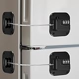 Fridge Lock Refrigerator Freezer Childproof Locks for Cabinets and Drawers Easy Install No Keys Needed Combo Lock Multifunctional Child Safety Cabinet Locks