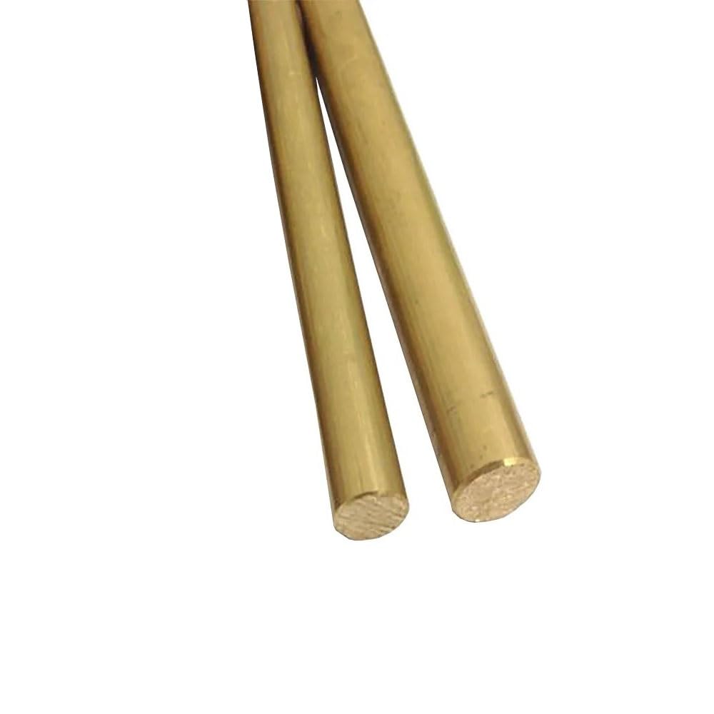 2 okrągłe mosiężne pręty o długości 50 cm, 2 mm i 15 mm do uchwytu noża, okrągły drut do modelarstwa (12 mm x 50 cm)