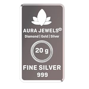 AURA Jewels - 999 Purity Silver Bar 20 Gram, Pure Silver Coin 25 41fBobadVUL. SL500 . SS300