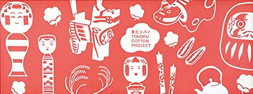トクダ 東北コットン プロジェクト 手ぬぐい 赤 横向き