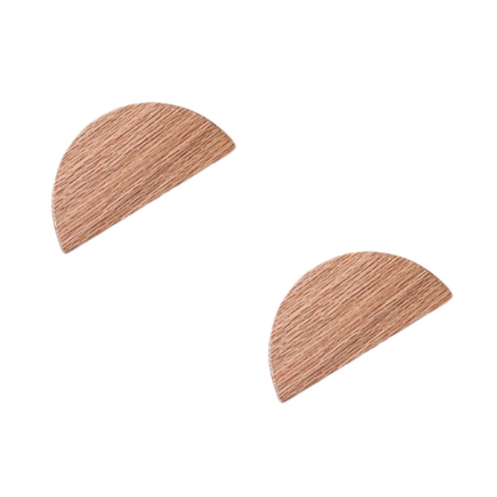 Pomelli Legno 2 Pezzi Con Anta Semicircolare Armadio Scarpiera Comodino Log Foro Singolo Maniglia In Legno Massello Rovere Da 64 Mm