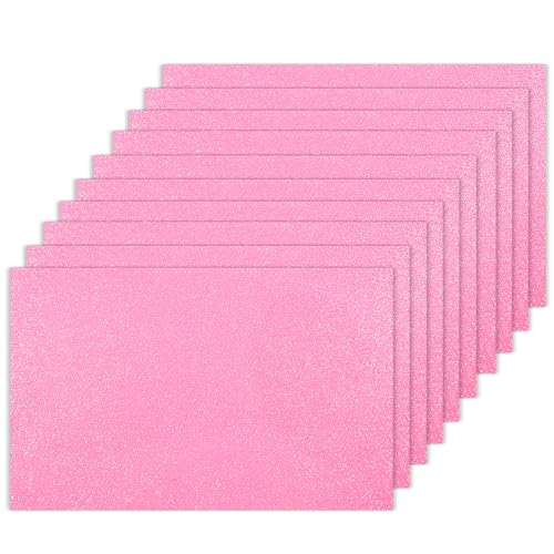 10 Pcs Glitter Foam Sheets,7.8 x 11.8 inch Craft Foam Foam Sheets Paper for Crafts,Thin Foam Sheets Foam Paper for Crafts DIY Arts Projects Cosplay Party Decoration(Pink)