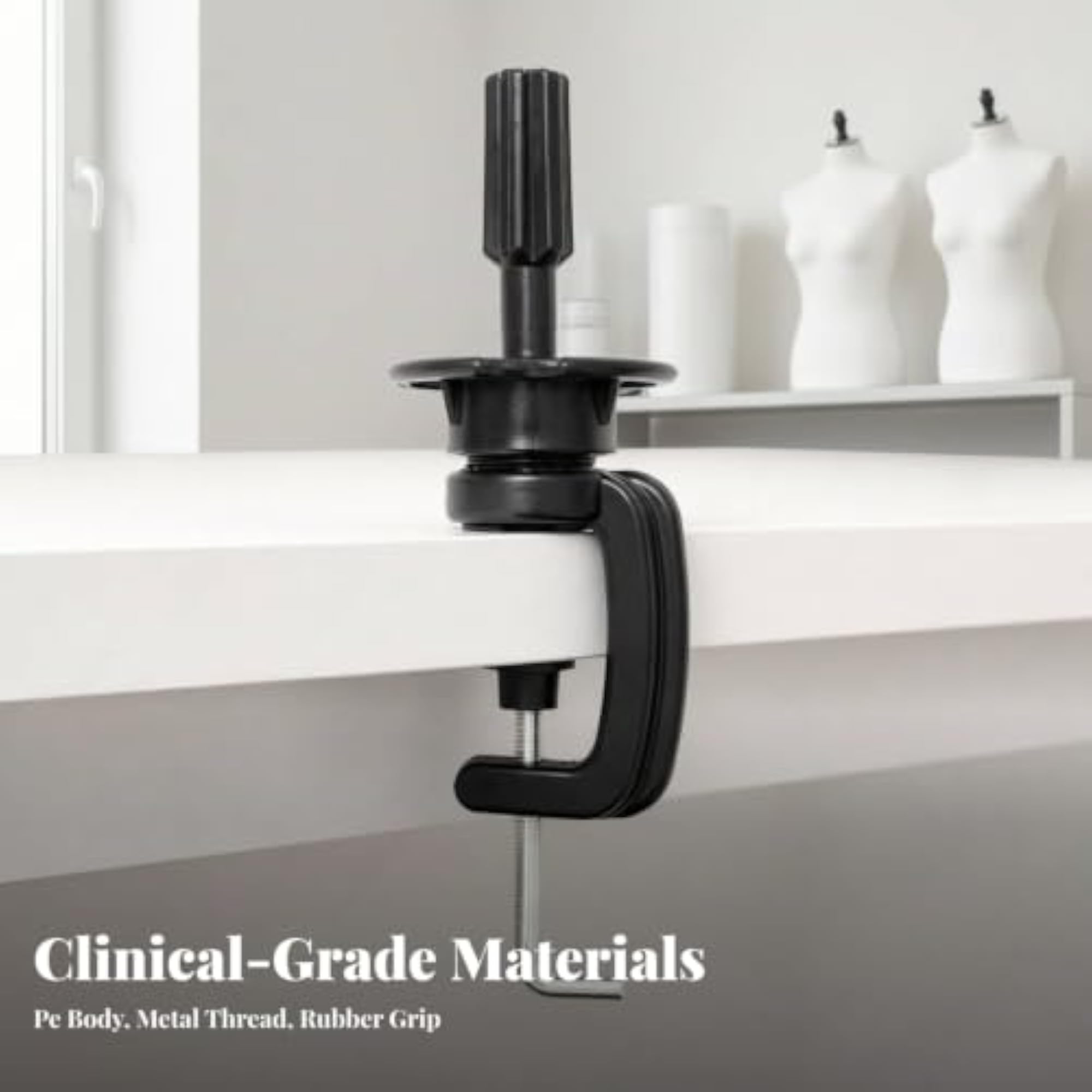 Stable Head Stand with Adjustable Clamping for Hairpiece Display