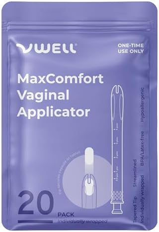 VWELL MaxComfort Vaginal Rectal Suppository Applicator for Women, Tapered